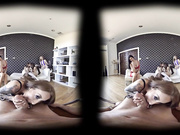 Orgy blowjob as wife present