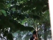 最新门事件刚放假某省财经大学宿舍没装空调情侣跑到院子里的树荫下啪啪几个同学躲在宿舍里偷窥调侃