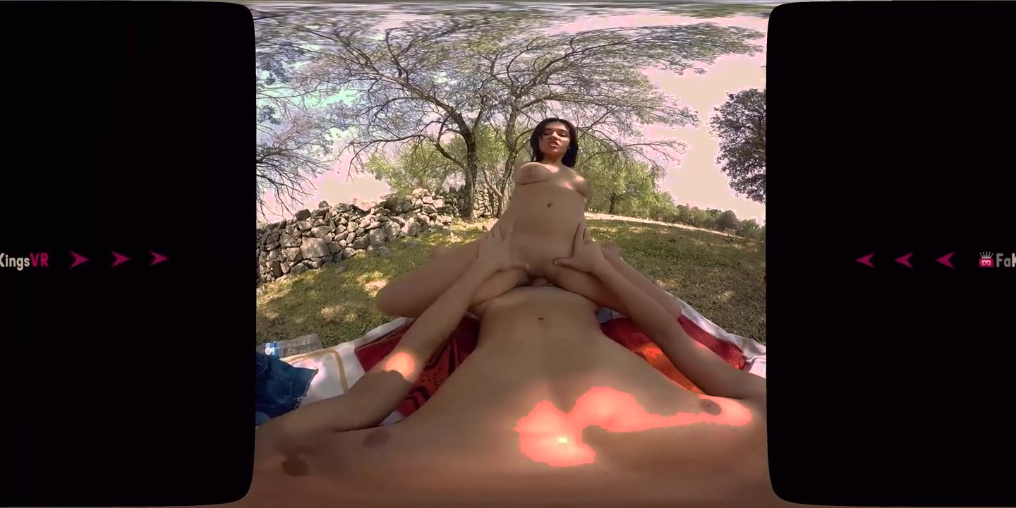 Fucking hot brunette in the countryside