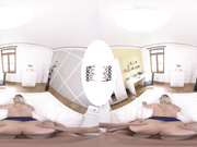 Busty aunty gives lesson to young boy