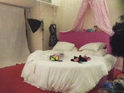 名门夜宴内衣模特张熤鑫斑斑拍摄现场换衣被提前偷放摄像头偷拍