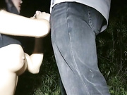 深夜户外偷情口交鸡巴让大哥草了骚逼爆菊花